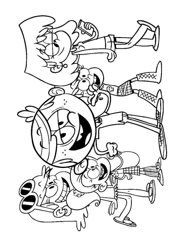 Kids-n-fun | Maak persoonlijke kleurplaat van loud house 3 kleurplaat